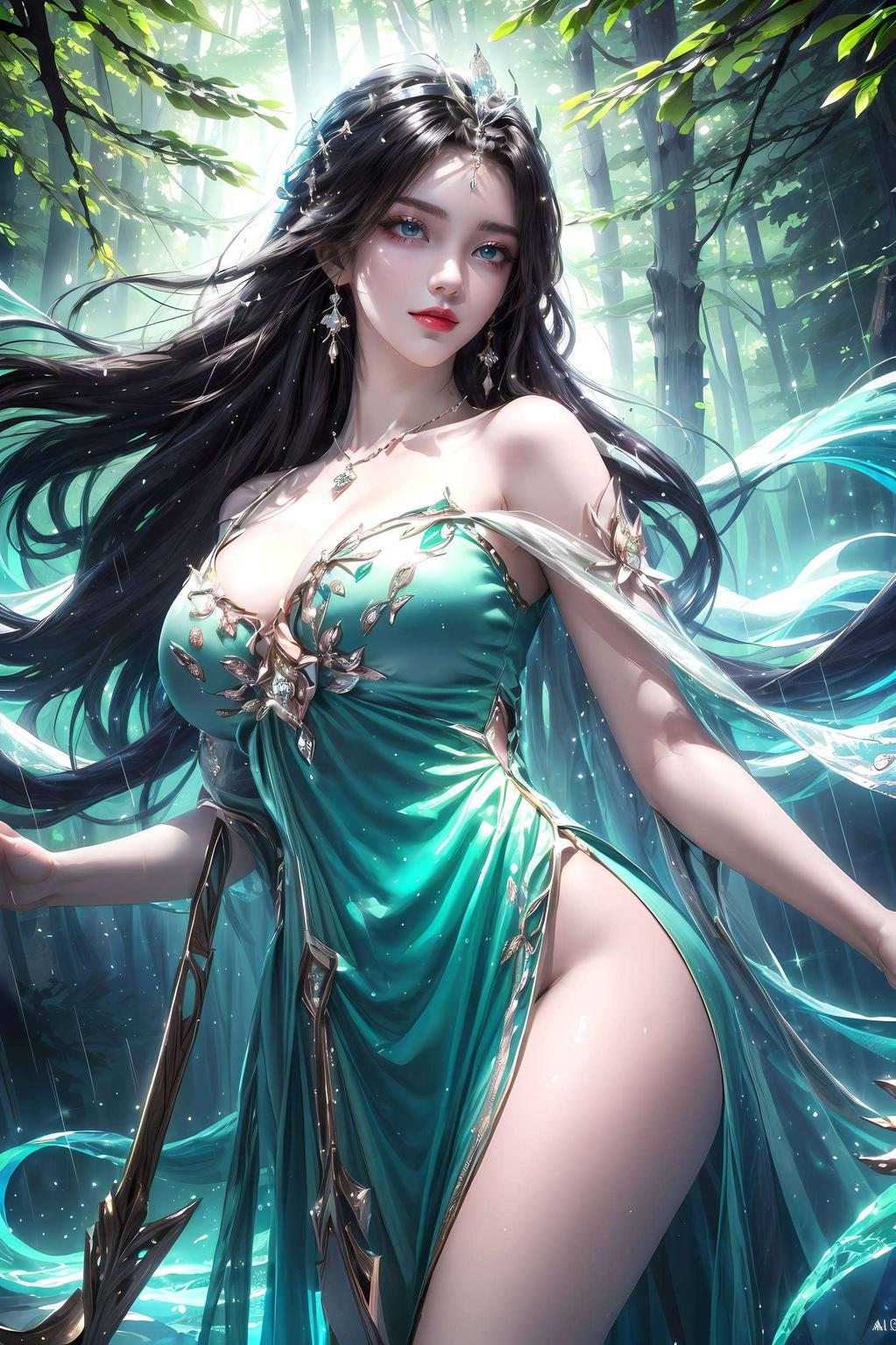 融合了几何元素与国漫美女的绝美背景让你的手机瞬间变身国漫风情画