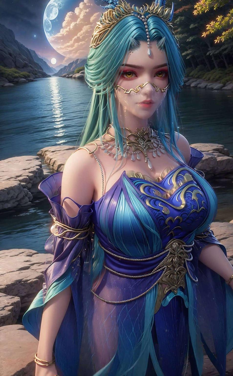 国漫之美斗破苍穹中的龙女赤脚形象