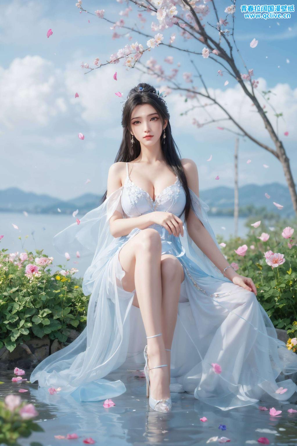 为你的电脑桌面增添一抹静谧之美让人沉浸在她那如诗如画的仙侠世界