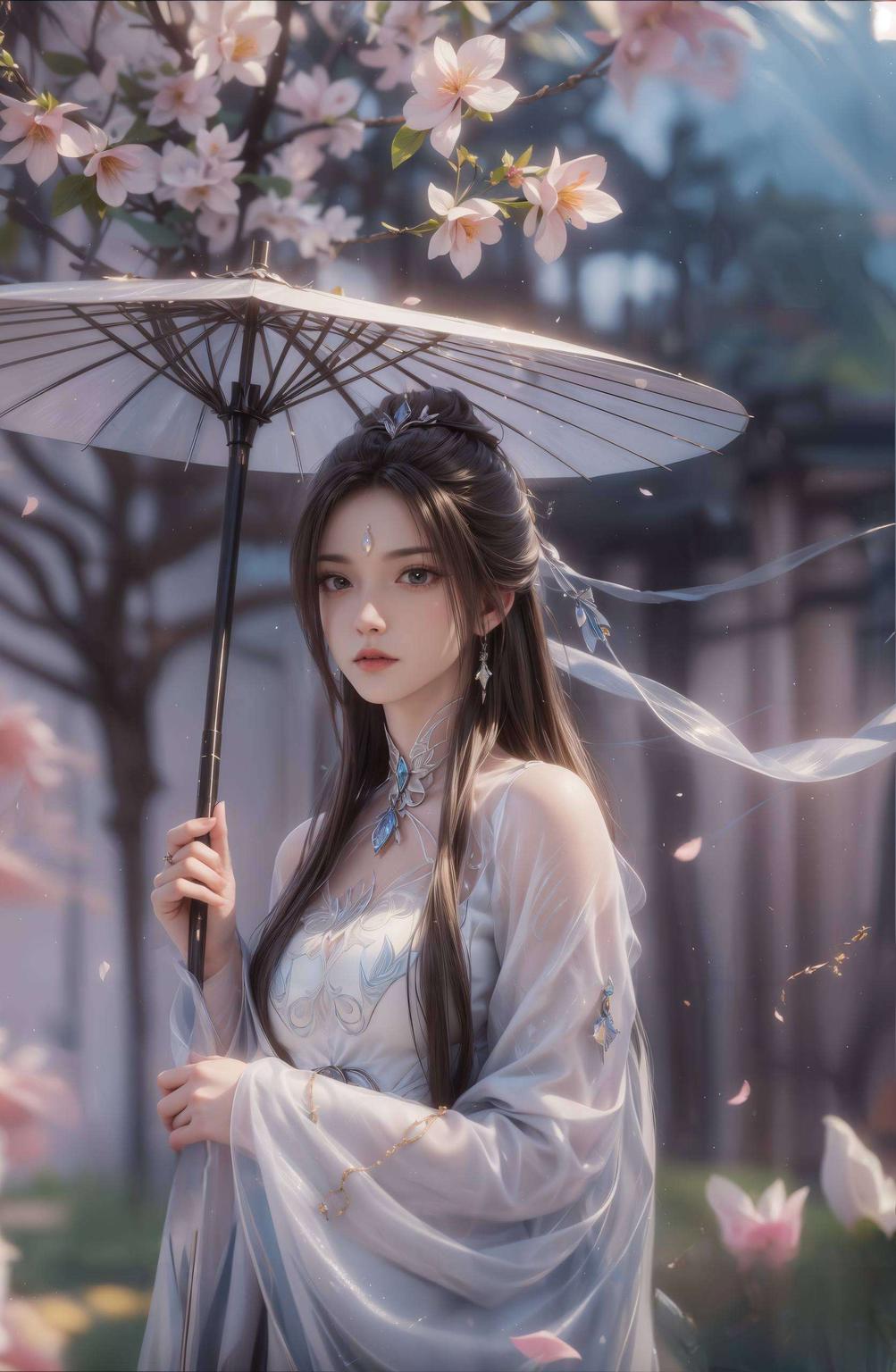 仿佛能闻到她发间的幽香那位AI国漫中的古香古色女神