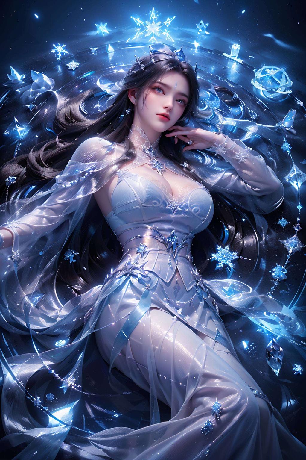 以国漫美女陆雪琪的全身照为主题仿佛要从屏幕中跃出