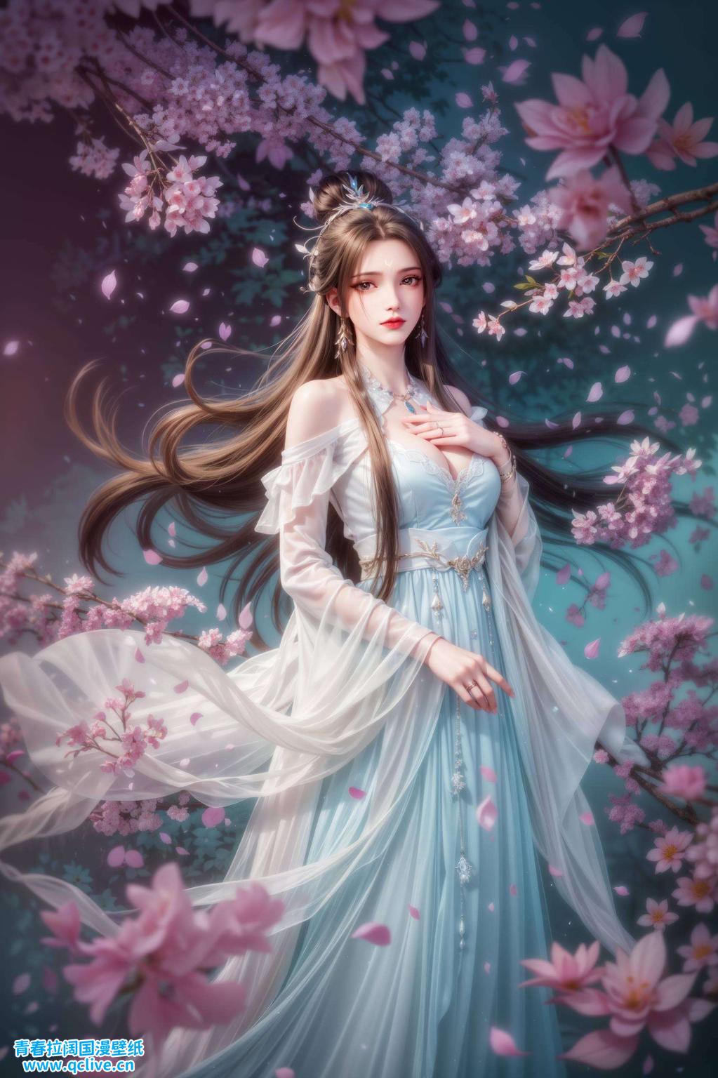 这款横屏壁纸上的陆雪琪让人一见倾心
