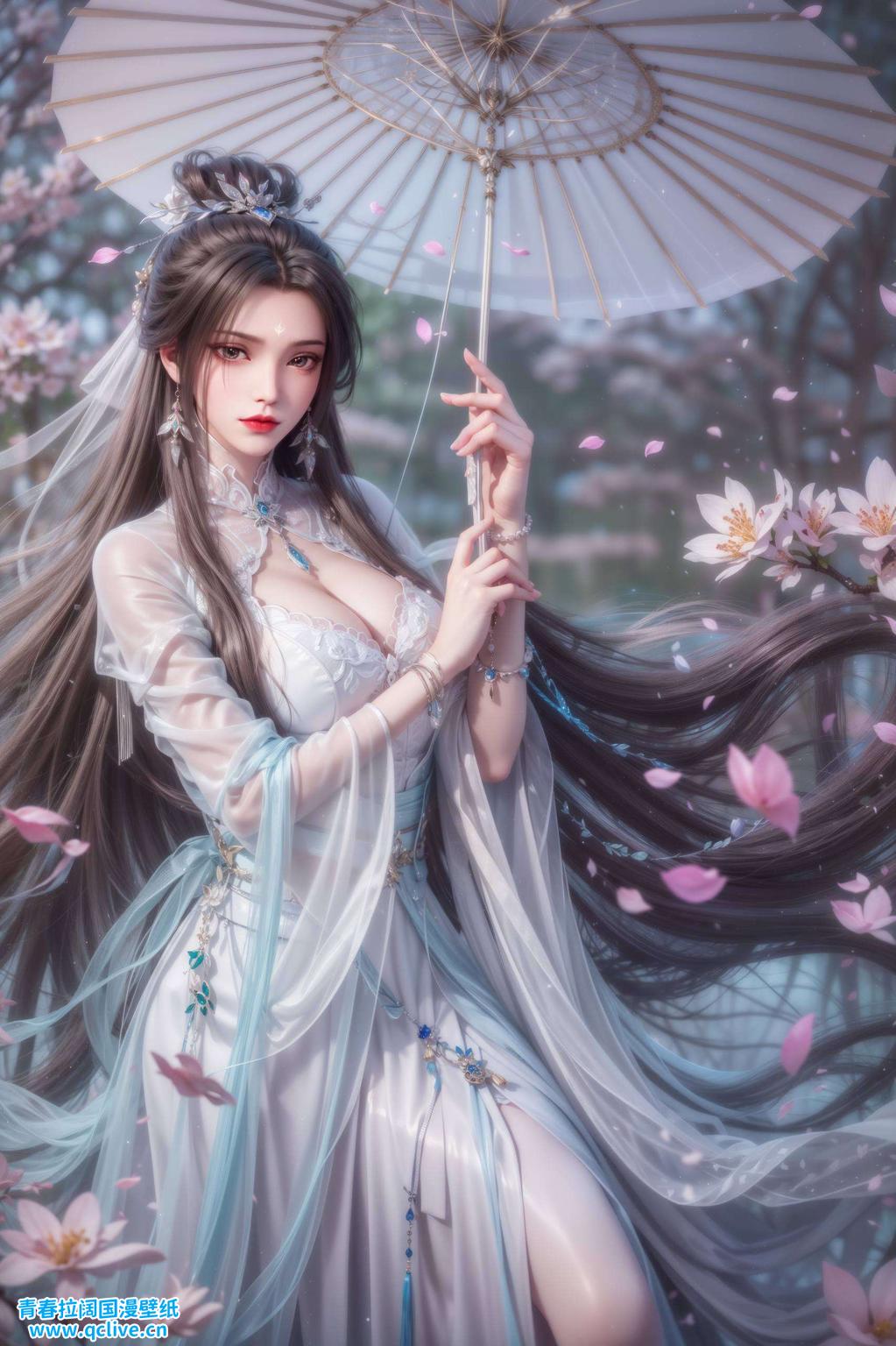 这款手绘壁纸那抹温柔的笔触下