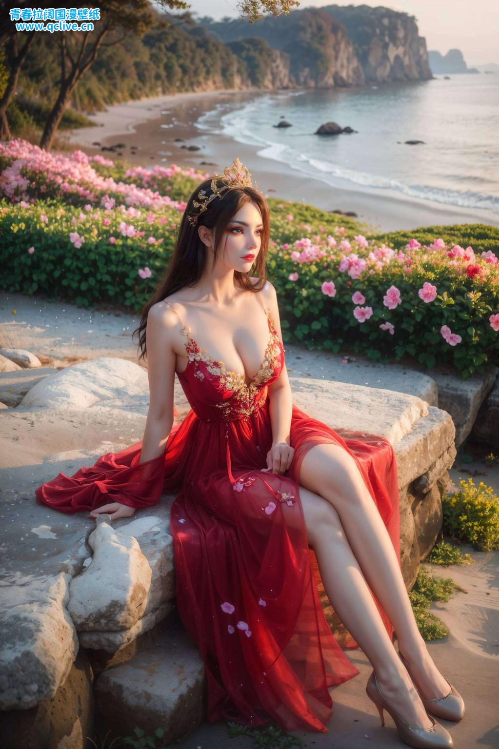 以特写渐变的艺术手法呈现这款美杜莎黑化图片高清壁纸