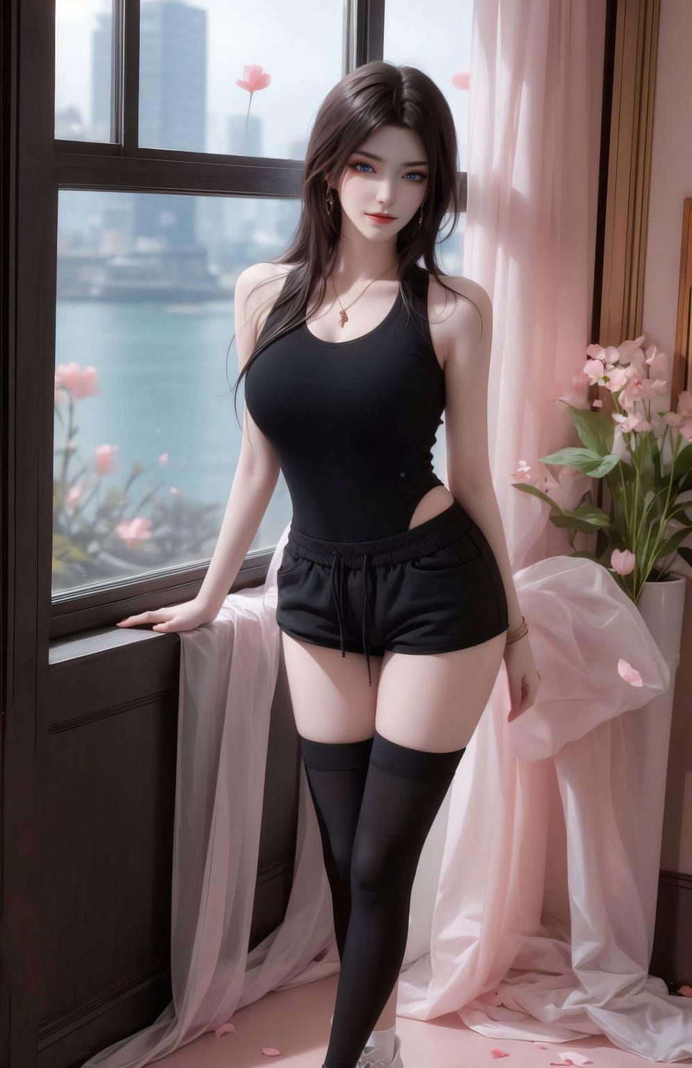 她的眼神深邃而迷人呈现出2k高清简洁之美