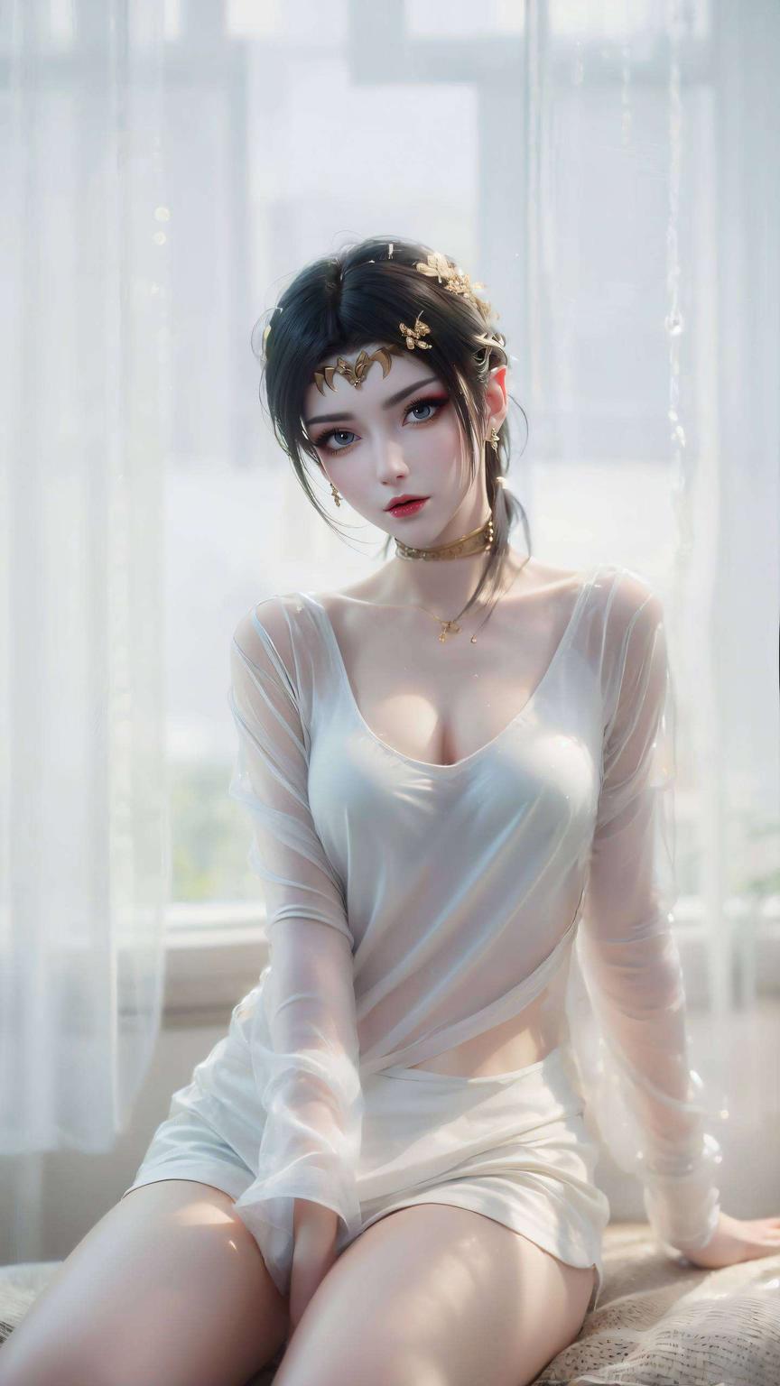 这款全屏AI绘画壁纸以美杜莎样子的高清图片为灵感