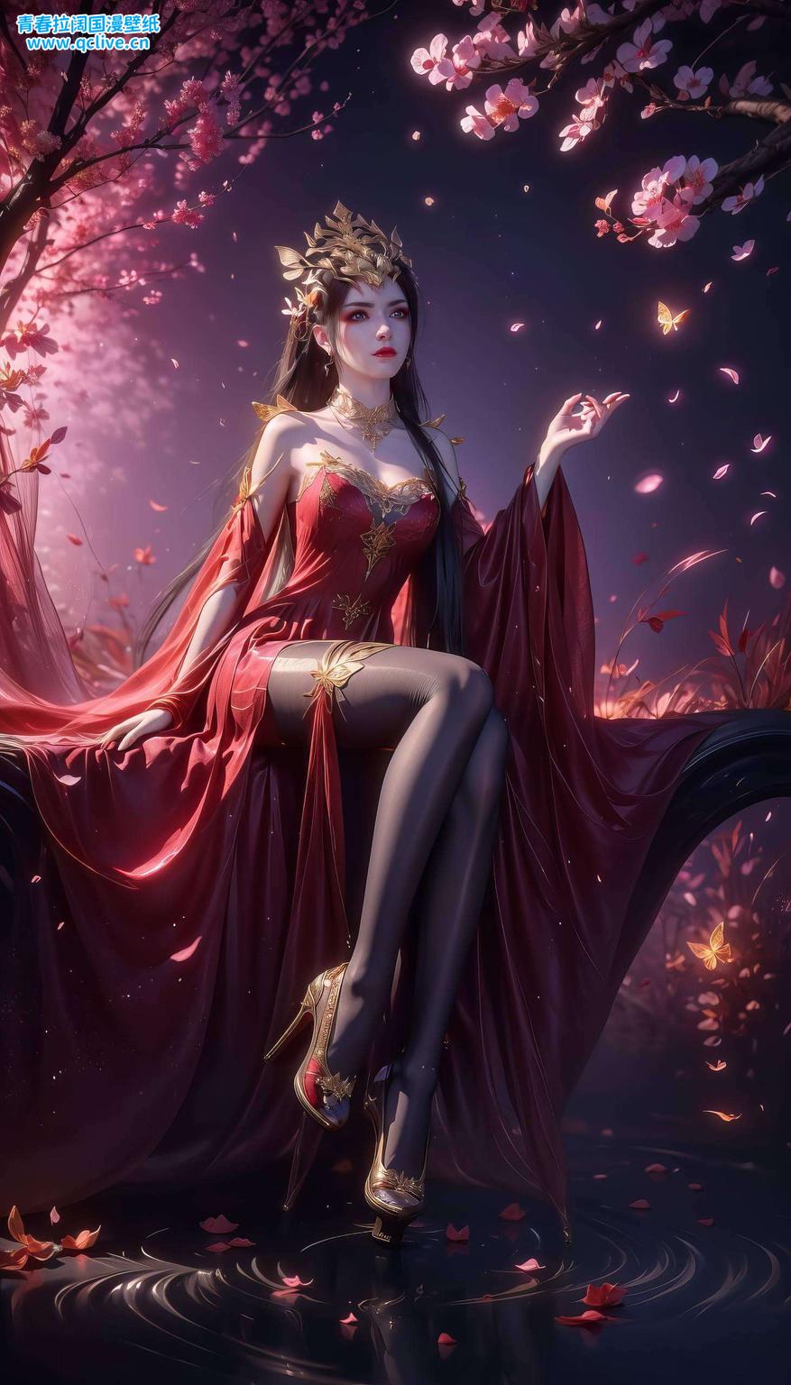 这款AI国漫女生艺术风格壁纸壁纸融合了国漫的独特韵味