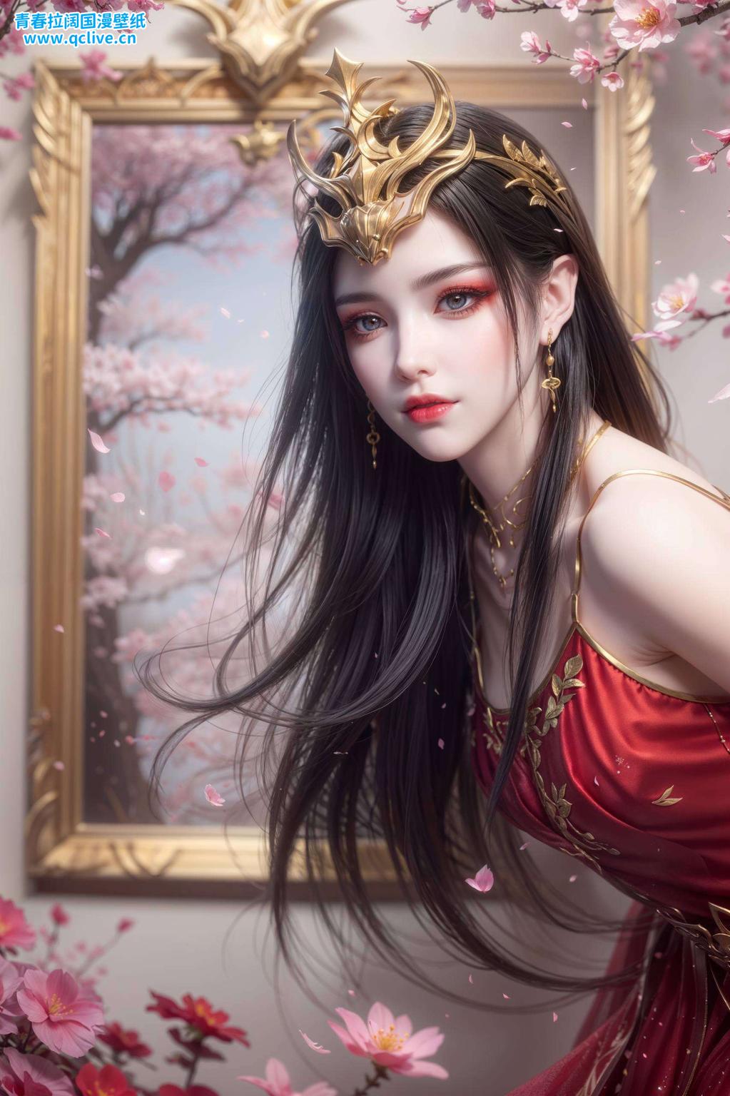 仿佛诉说着古老神话中的传奇故事她优雅的眼神与飘扬的蛇发