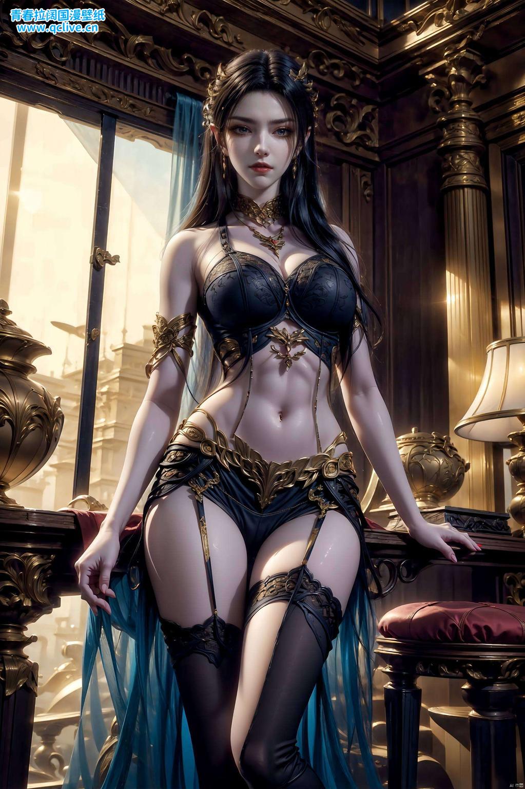 感受蛇发女妖的魅惑与斗气的磅礴这款融合了美杜莎与斗破苍穹元素的精美游戏壁纸