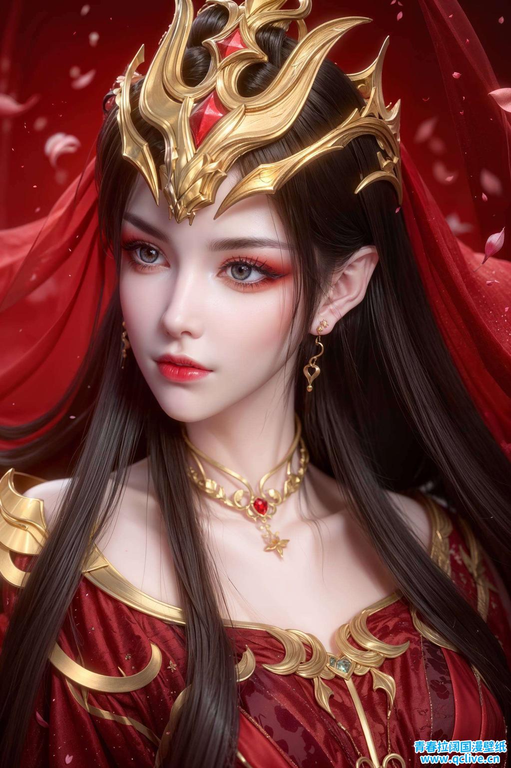 这款美杜莎女王壁纸如同一幅灵动画卷蛇发飘逸