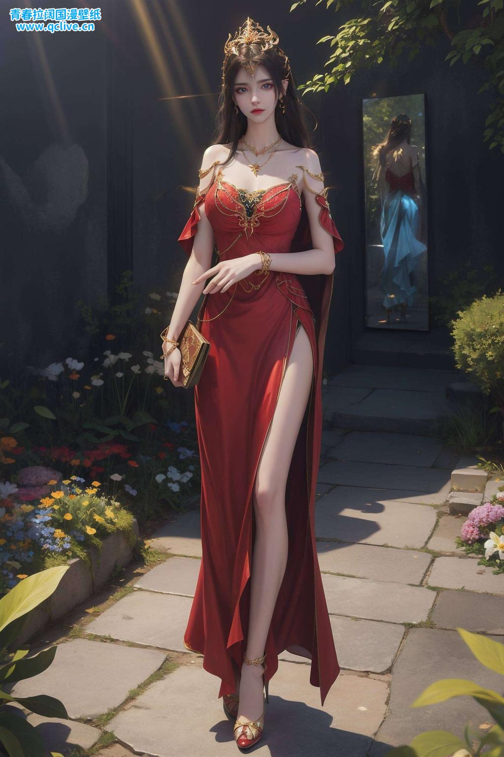 将彩鳞的英勇风姿完美呈现这款高清AI动作素材复古2k炫彩壁纸