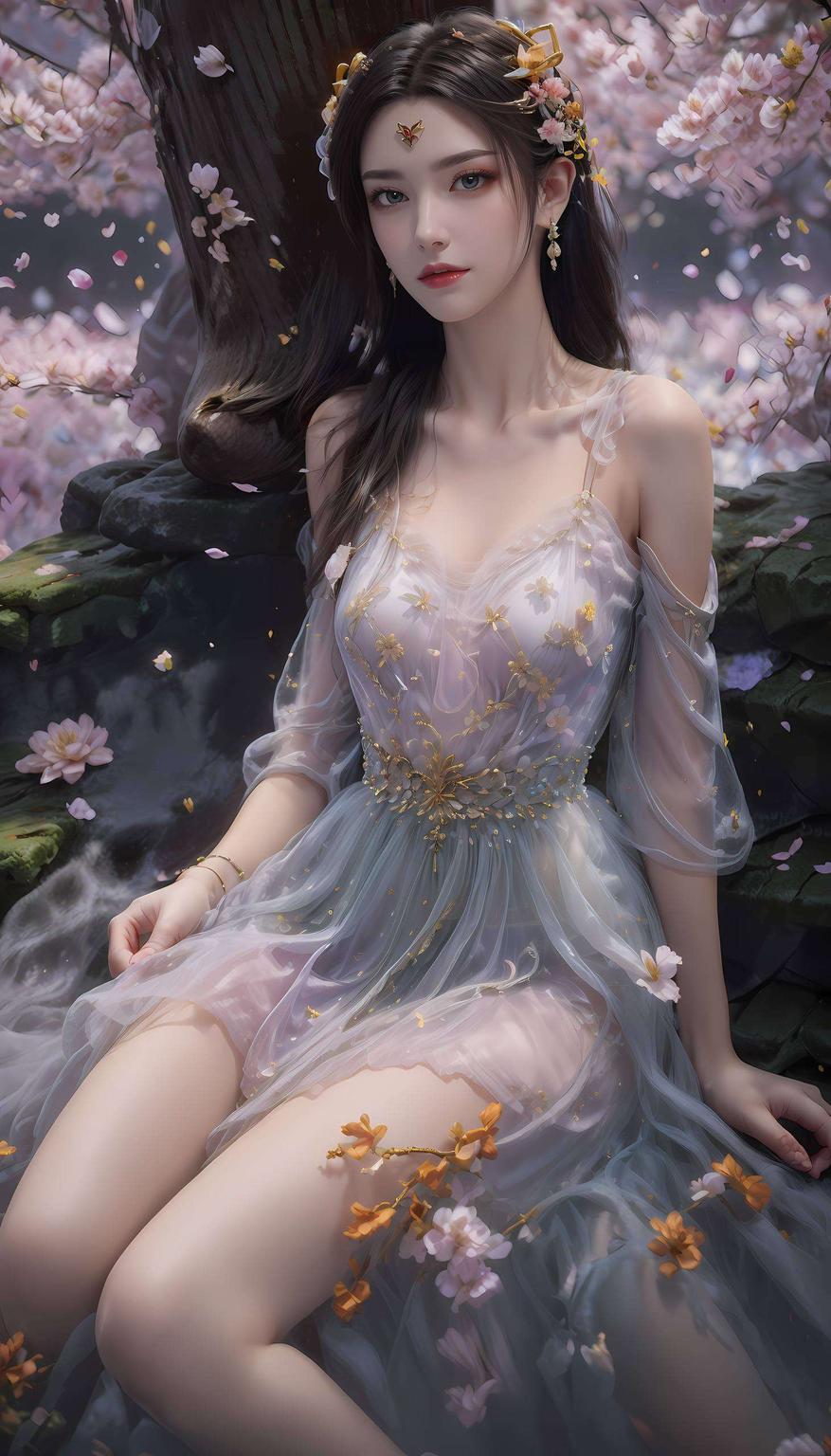 竖屏设计这款全屏AI绘画的桌布主题