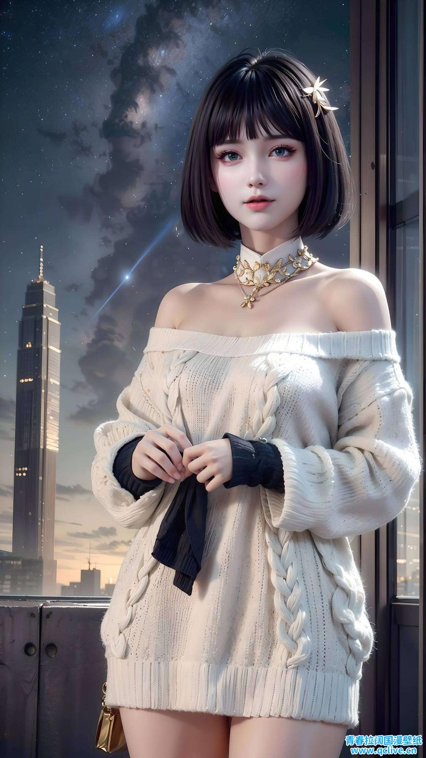 细腻的纹理描绘出她明媚的笑容让她的每一个笑容细节都清晰可见