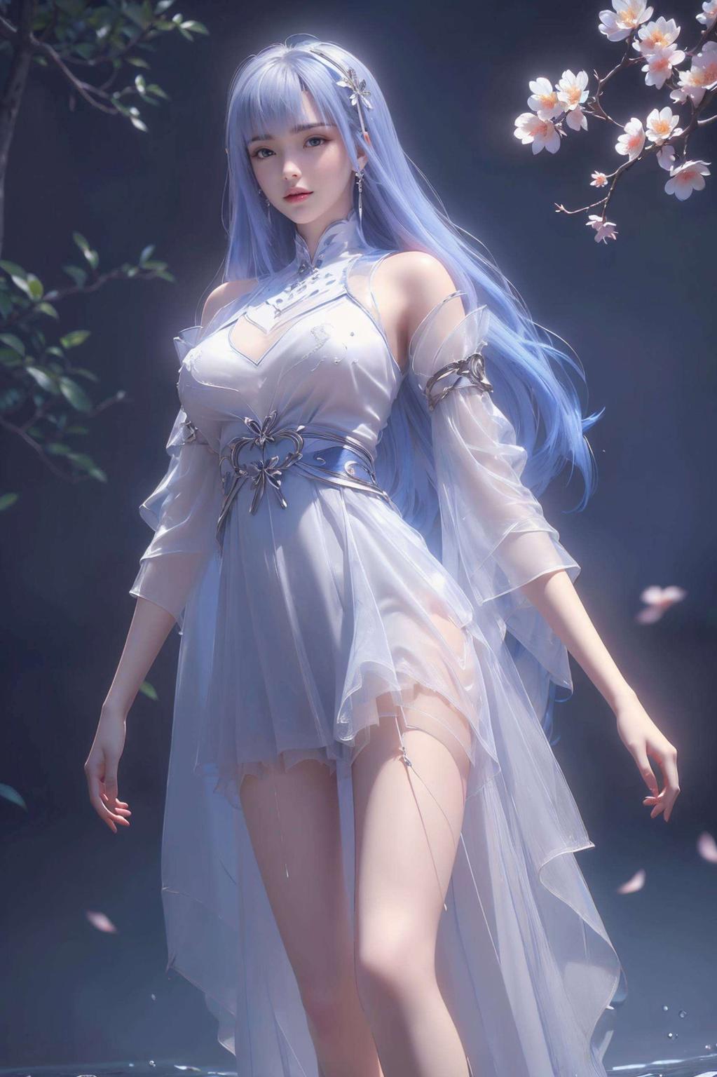 这款高分辨率精细角色电脑国漫美女动画壁纸细腻笔触勾勒出她的灵动身姿