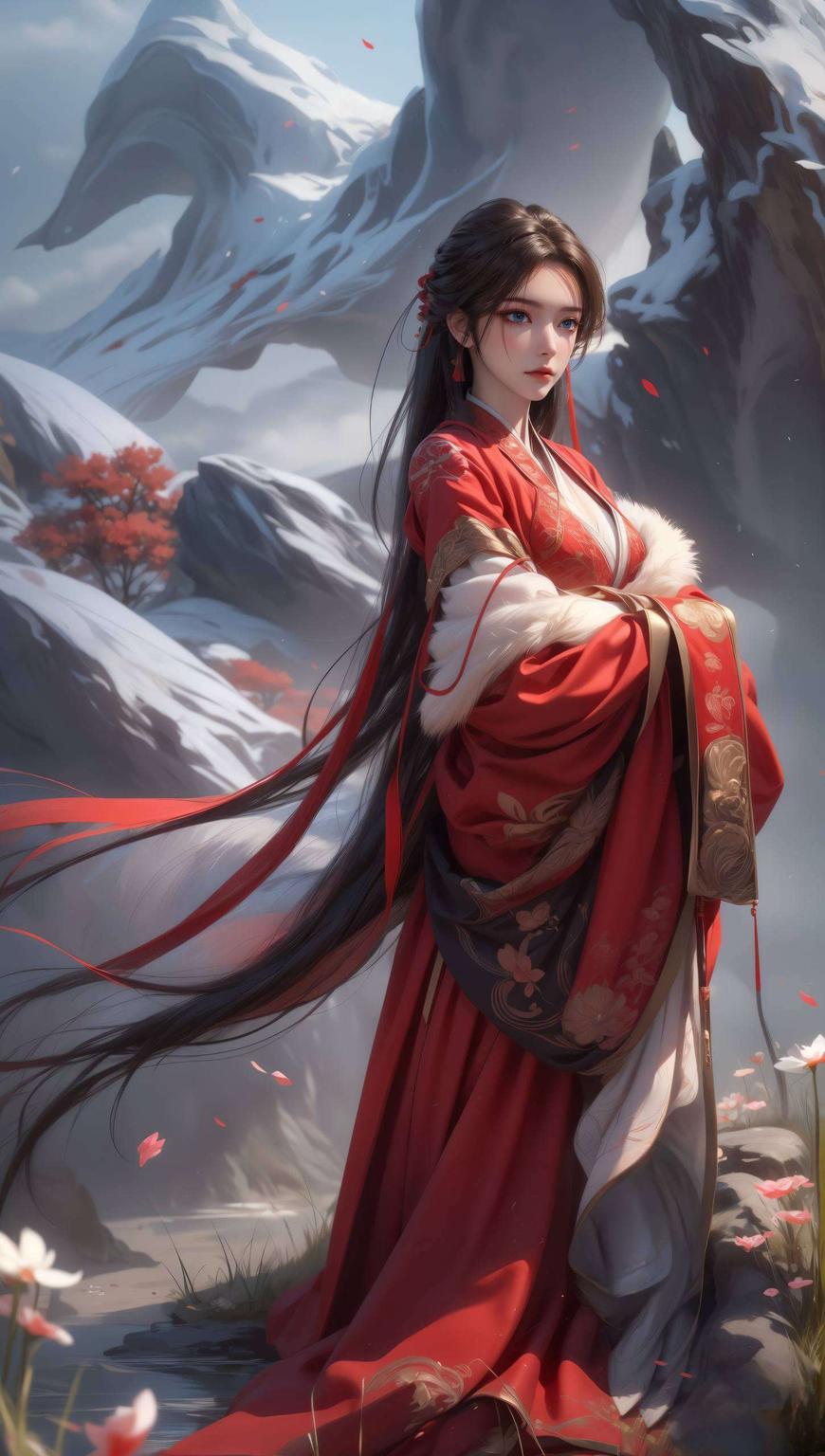 展现女生柔美与坚韧细腻笔触