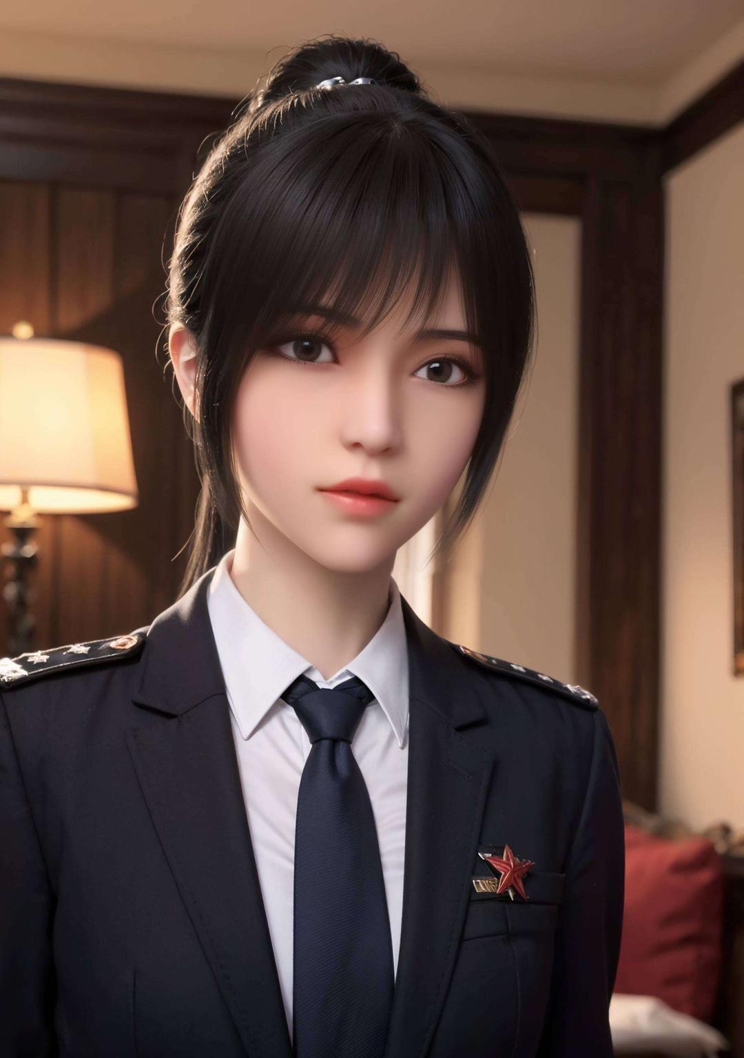 这款养眼壁纸以渐变2560p的超高分辨率将雄兵连中的琪琳打造成为你的专属AI美女