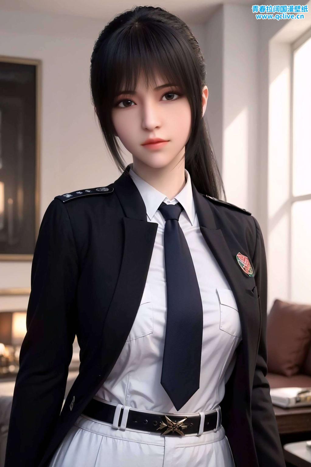 搭配高清4K美女雄兵连琪琳壁纸中的她