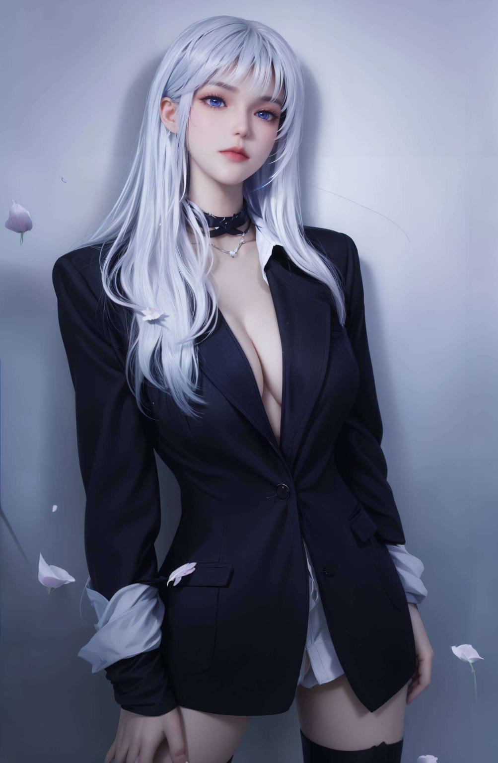 让你沉浸在圣采儿的魅力世界这款AI绘画人物动作参考图最新版2k高清桌面装饰图中