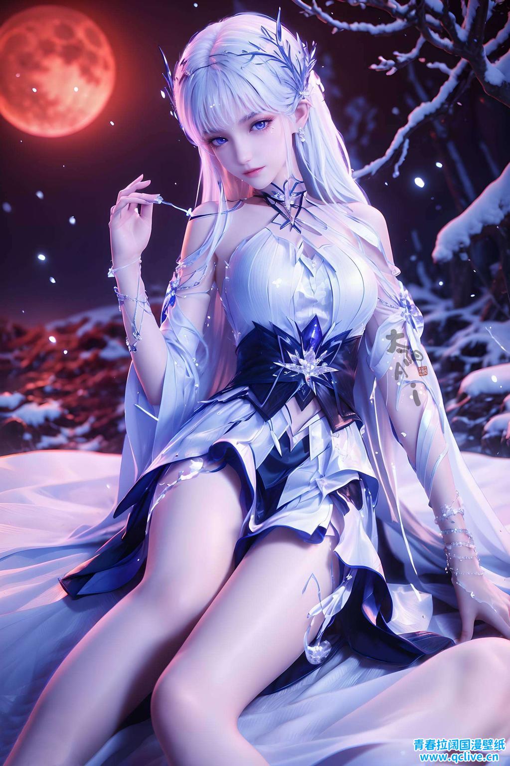 以其清新脱俗的气质巧妙融入了她的倩影