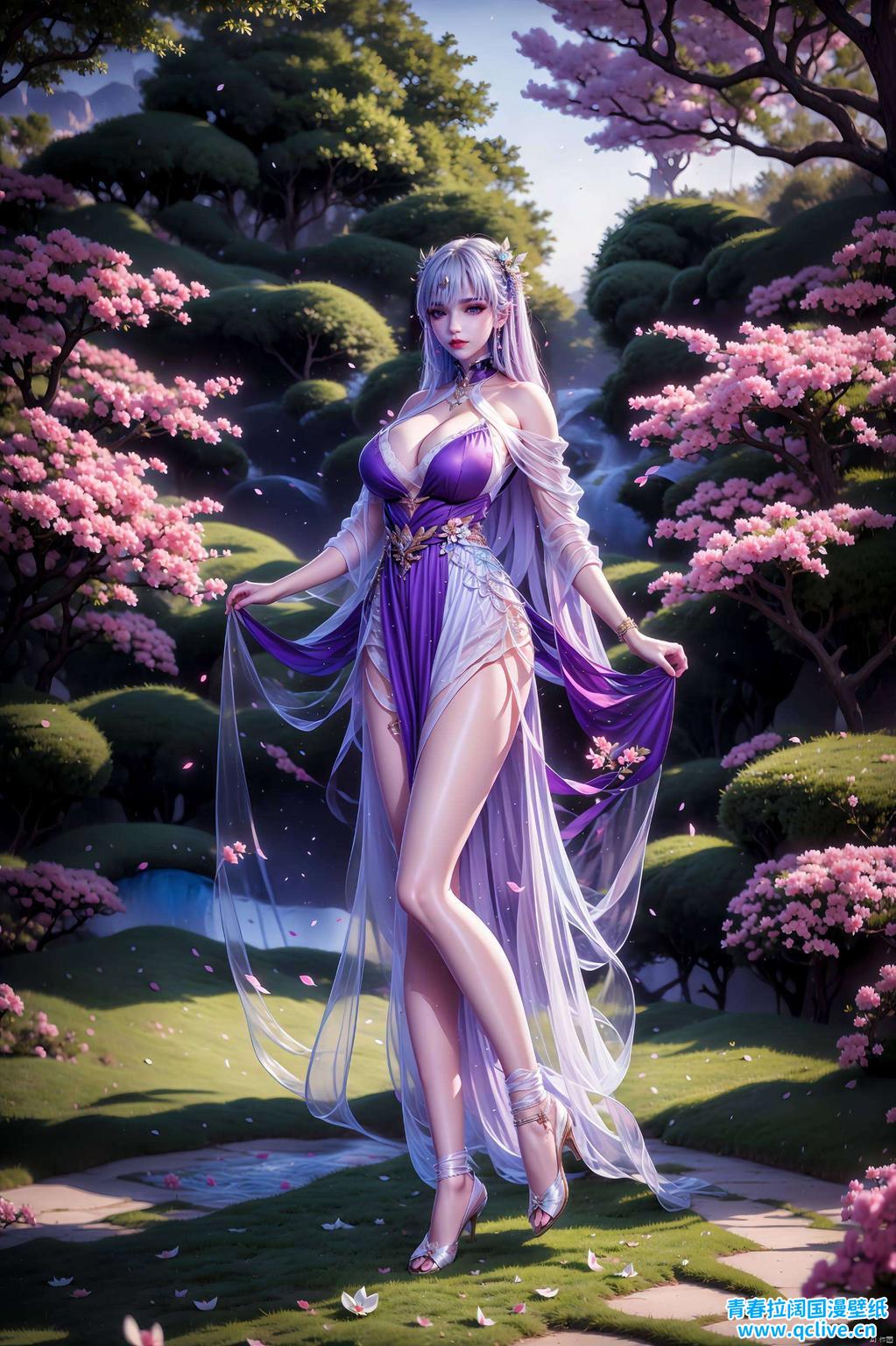 高清画质让你仿佛置身花海之中国漫壁纸花卉4k高清国漫女神桌面壁纸带你领略圣采儿壁纸横的绝美风采