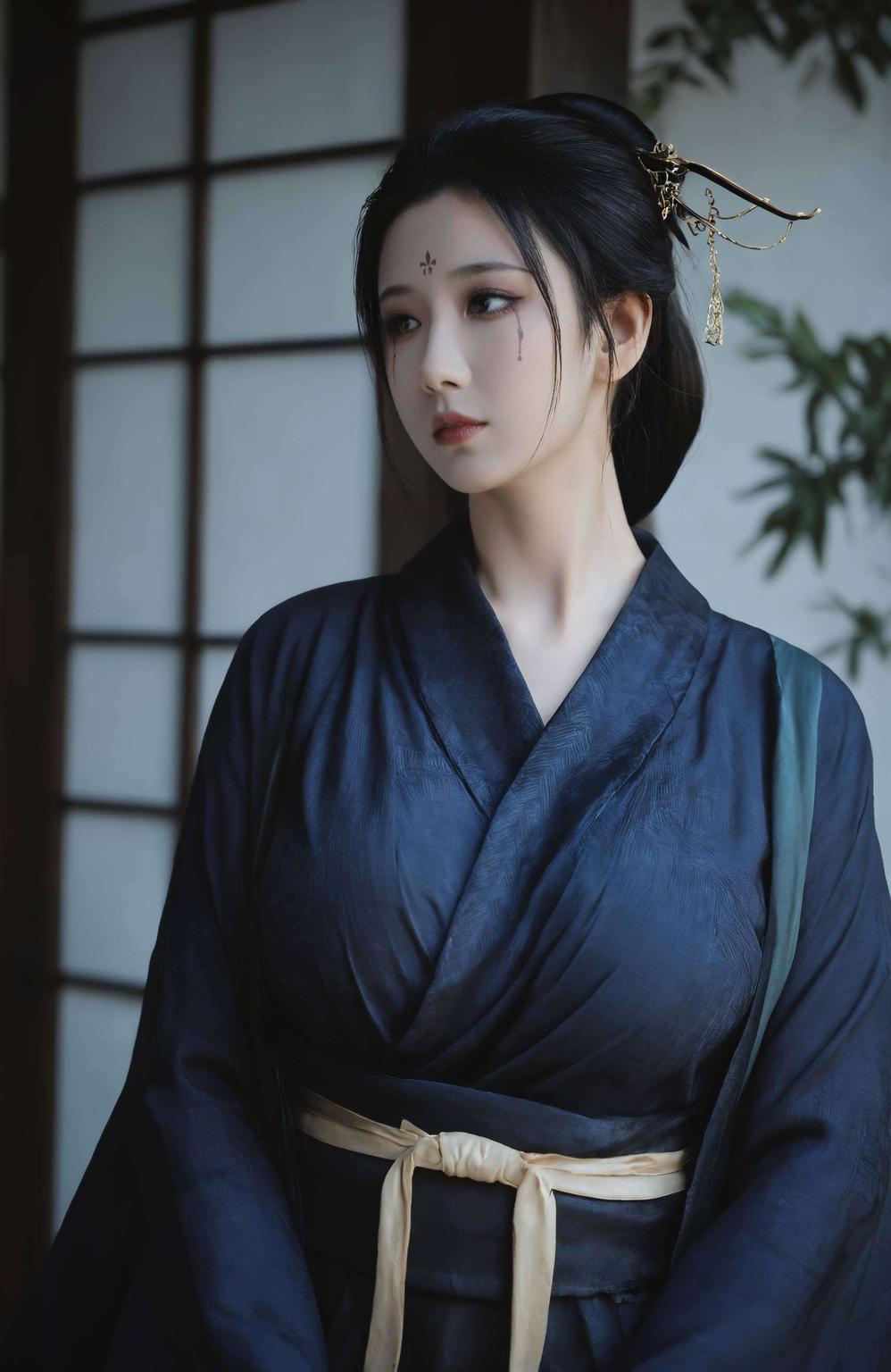 灵动生动以苹果国漫美女为背景