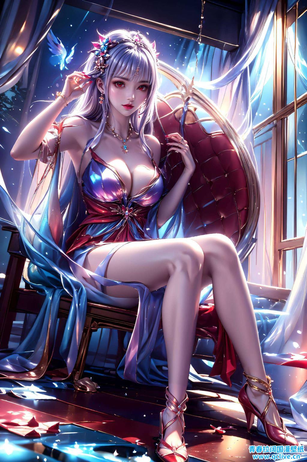 这款全屏1080p壁纸AI绘画技术将素材对比强烈地融合