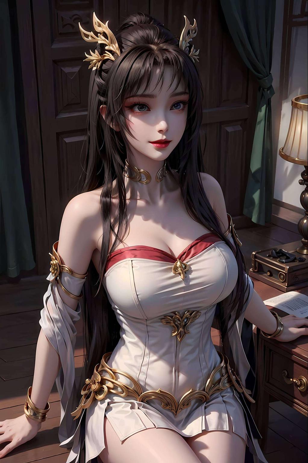 打造出一位AI女神仿佛诉说着神秘的故事