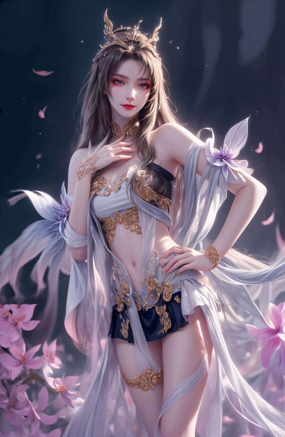 每一笔都如诗如画天狐仙子高清壁纸绽放水彩魅力！细腻笔触勾勒出仙子的灵动身姿