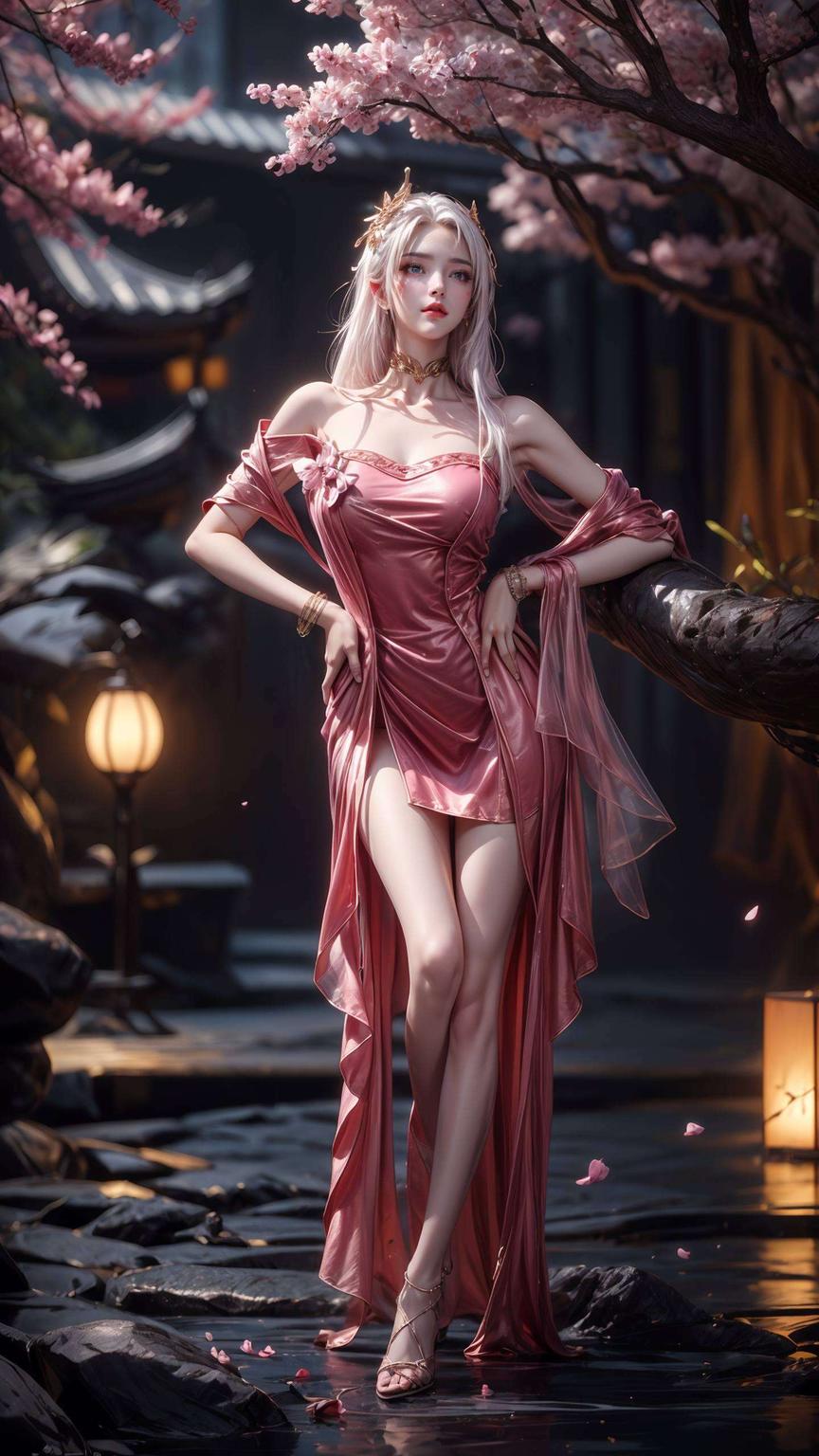 这款AI国漫女主壁纸融合国漫美女的细腻画风与Ins风的时尚元素