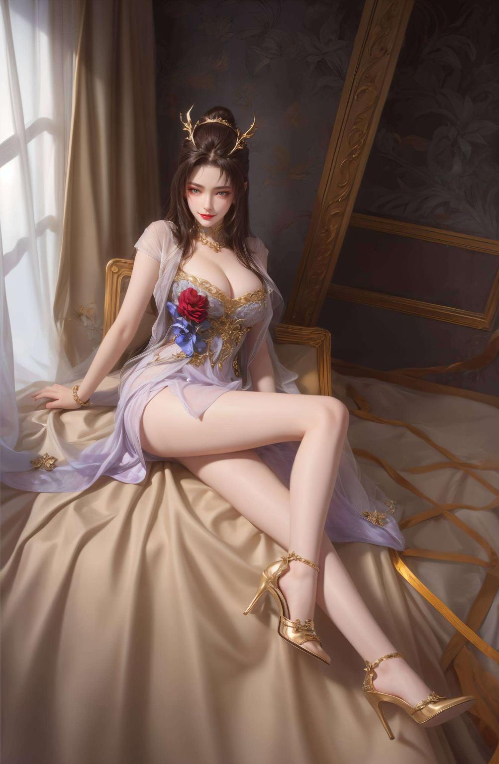 将古典美与现代技术完美融合绘制于高清AI之手的神态素材