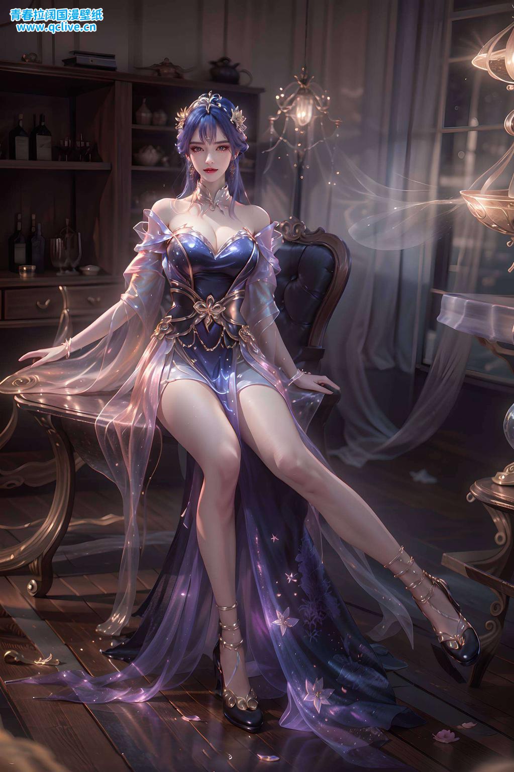 流行壁纸界的璀璨新星——几何手机国漫美女天穹流行壁纸呈现出令人眼前一亮的视觉盛宴