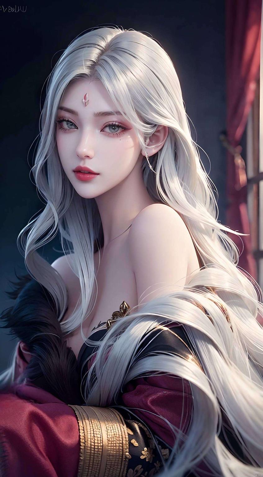 为你的手机增添一份独特的国漫风情小白那深邃的眼神、柔美的身姿