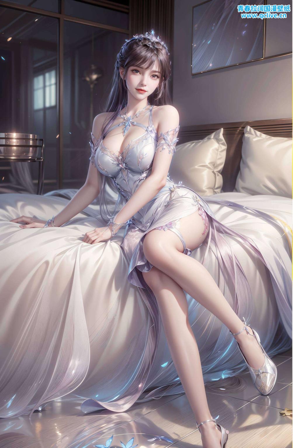 清新脱俗的画风湖光倒影中