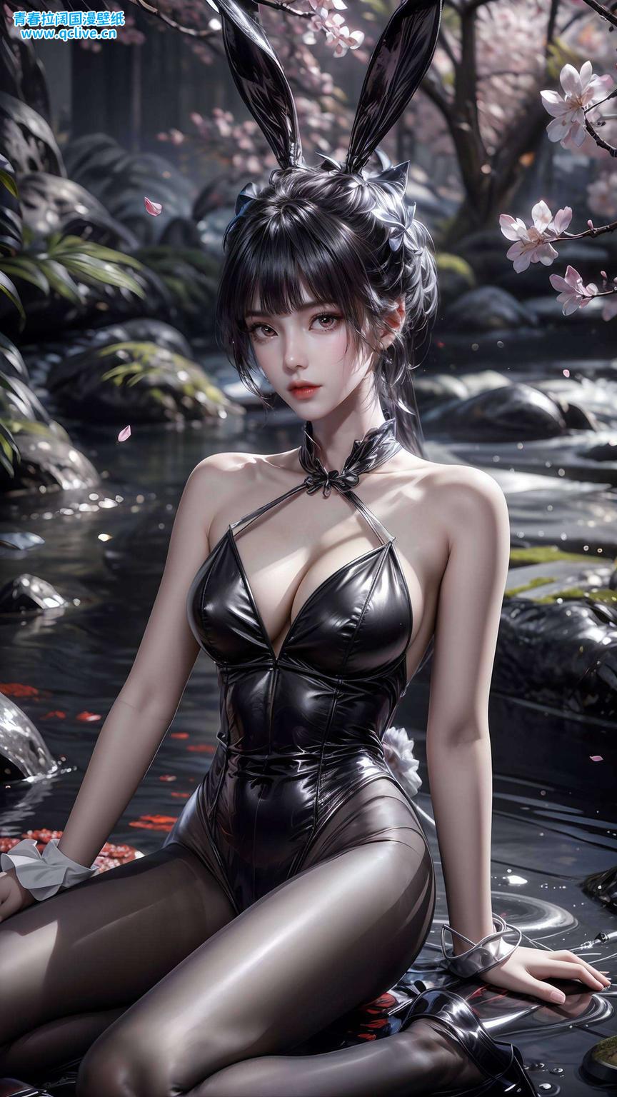 绚丽色彩映衬出她的灵动美这款震撼桌佈的手机国漫美女炫彩壁纸中