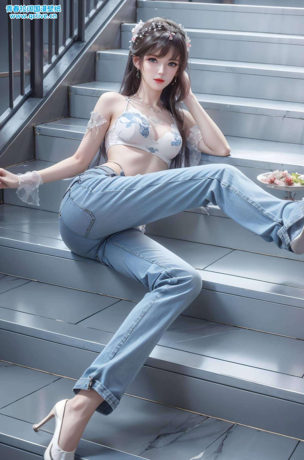 为你的桌面带来无尽的幻想与浪漫在这张唯美的同人AI苹果桌面背景中