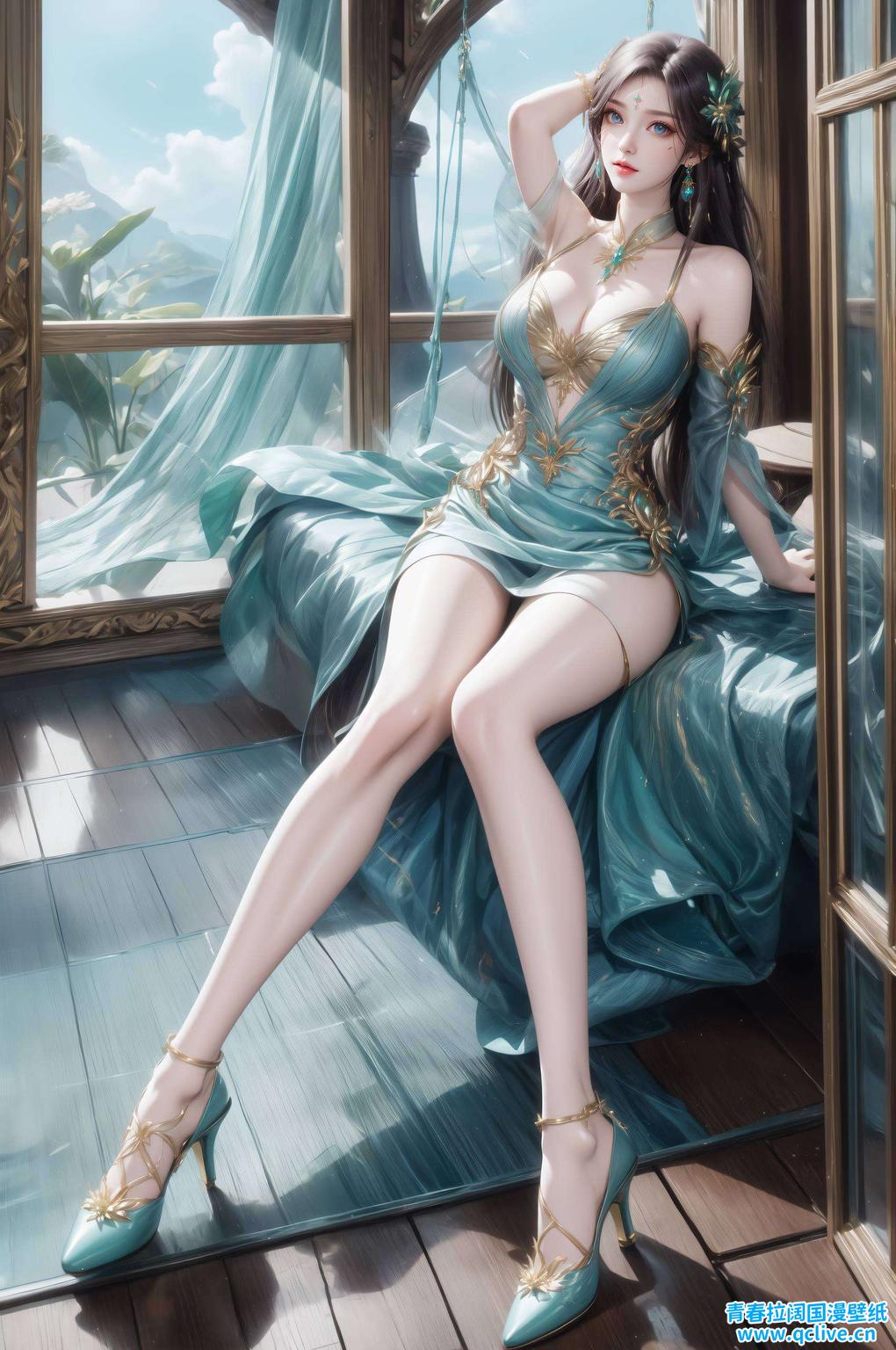 细腻的线条勾勒出她的曼妙身姿为你的桌面带来清新脱俗的气质