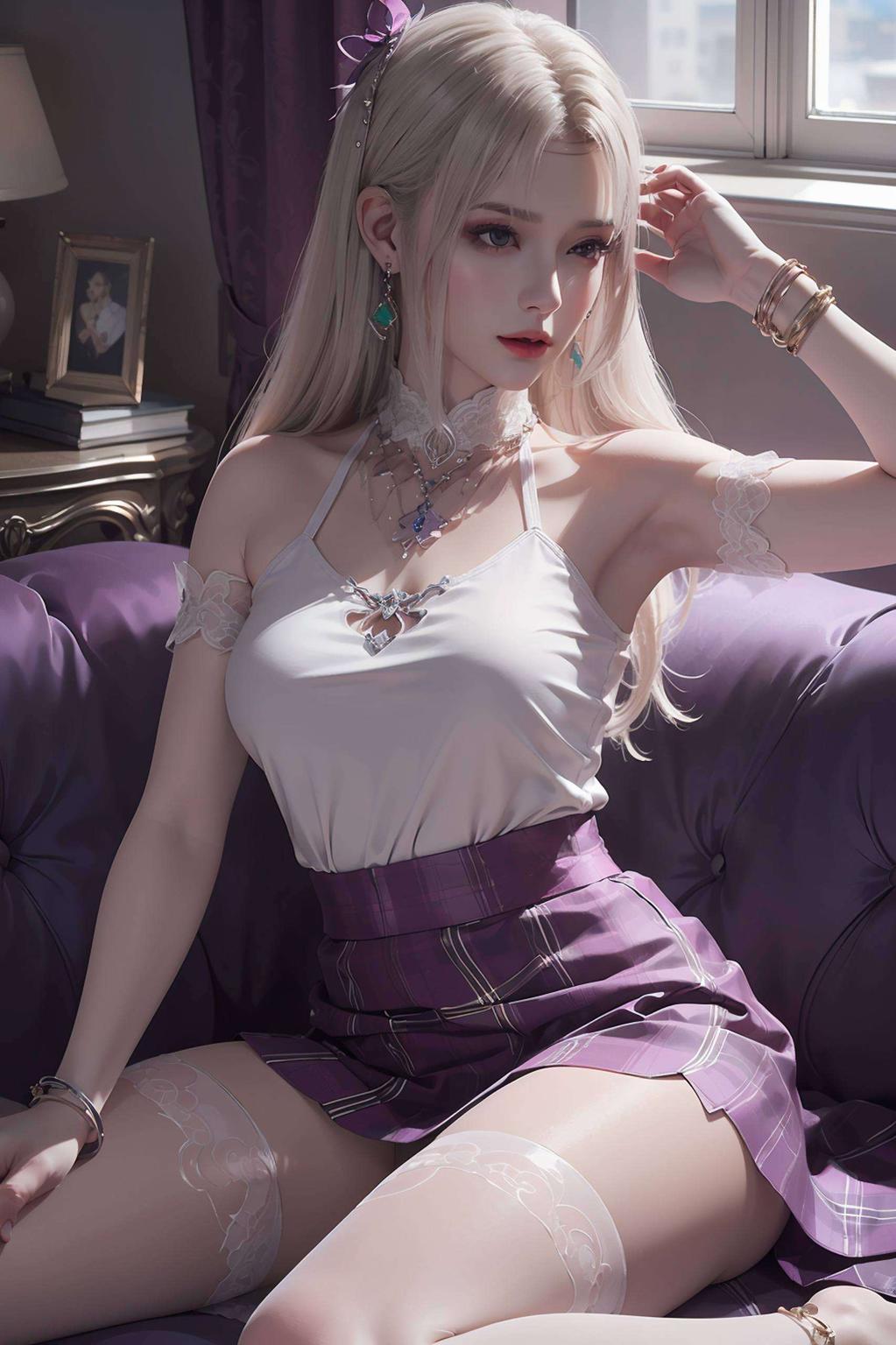 全屏绽放与国漫美女背景图片精彩碰撞