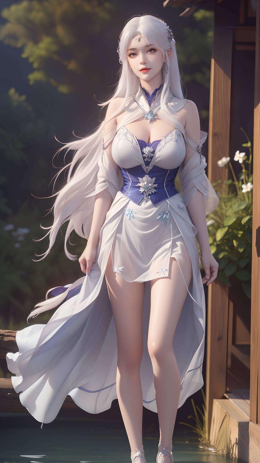 画面中她轻盈飘逸