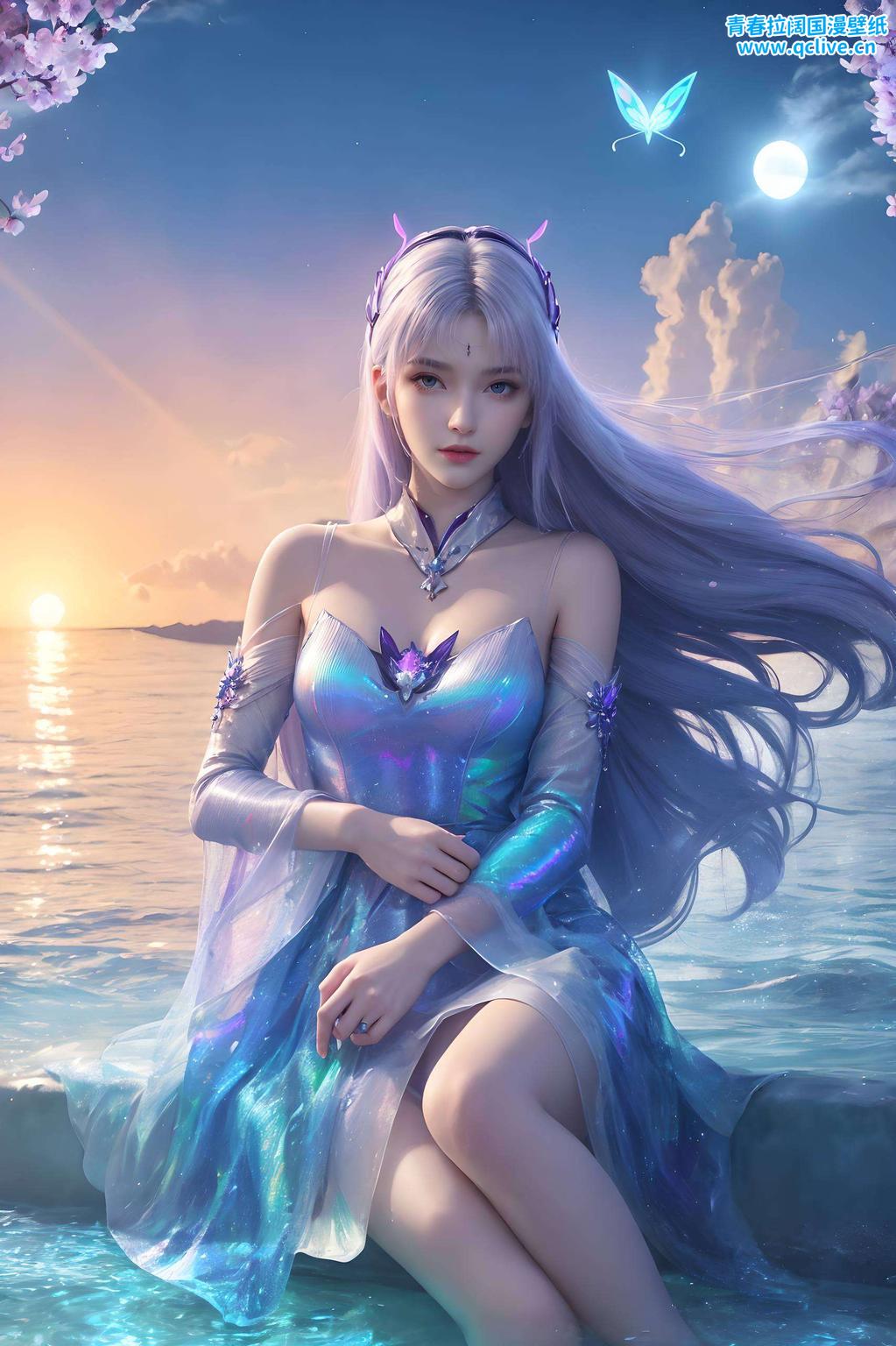 高清画质让你仿佛置身于动漫世界这款【斗破苍穹小医仙】AI条纹2K高清动画壁纸