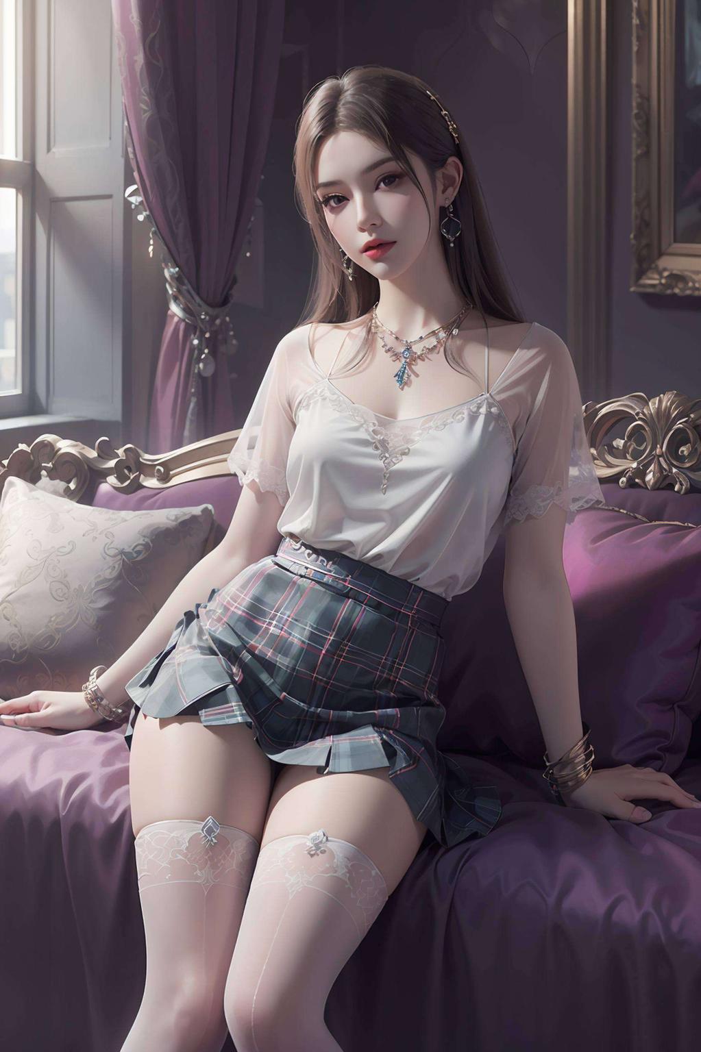 绘制于iPad之上她身着黑色衣服