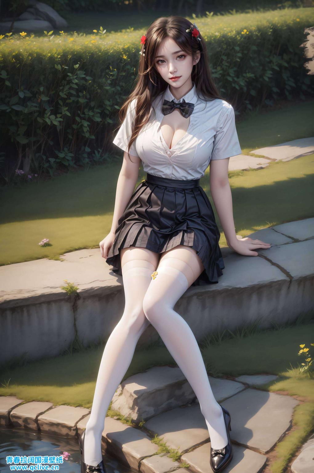 绘制了国漫女神徐欣的可爱形象融合AI艺术风格