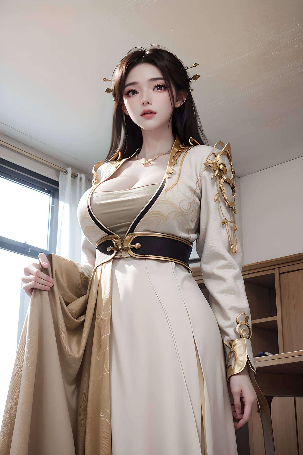 这款全屏AI绘画壁纸融合了粉色与黑暗系的元素