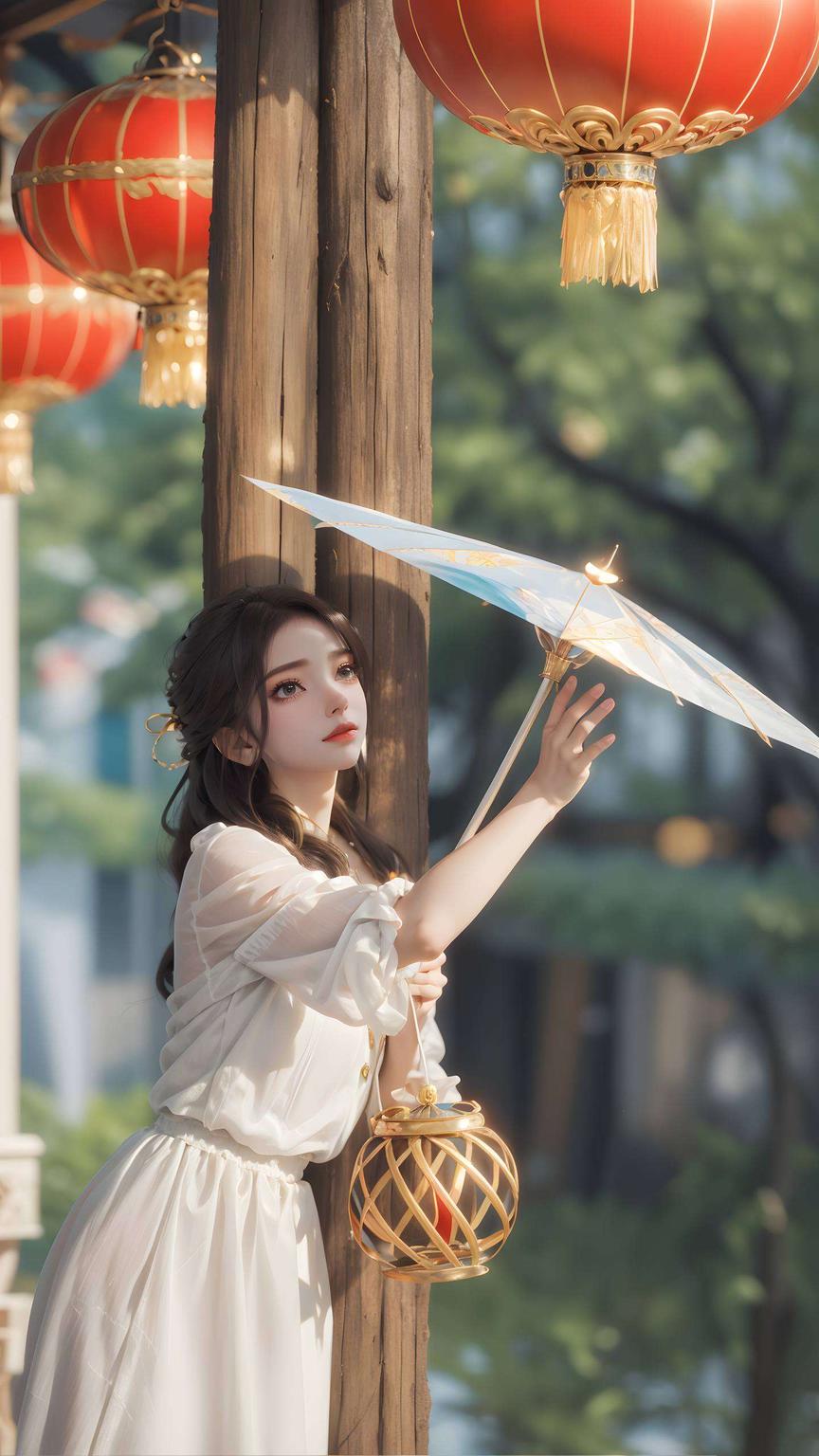 融合高清AI人物神态素材姚曦的现代装壁纸