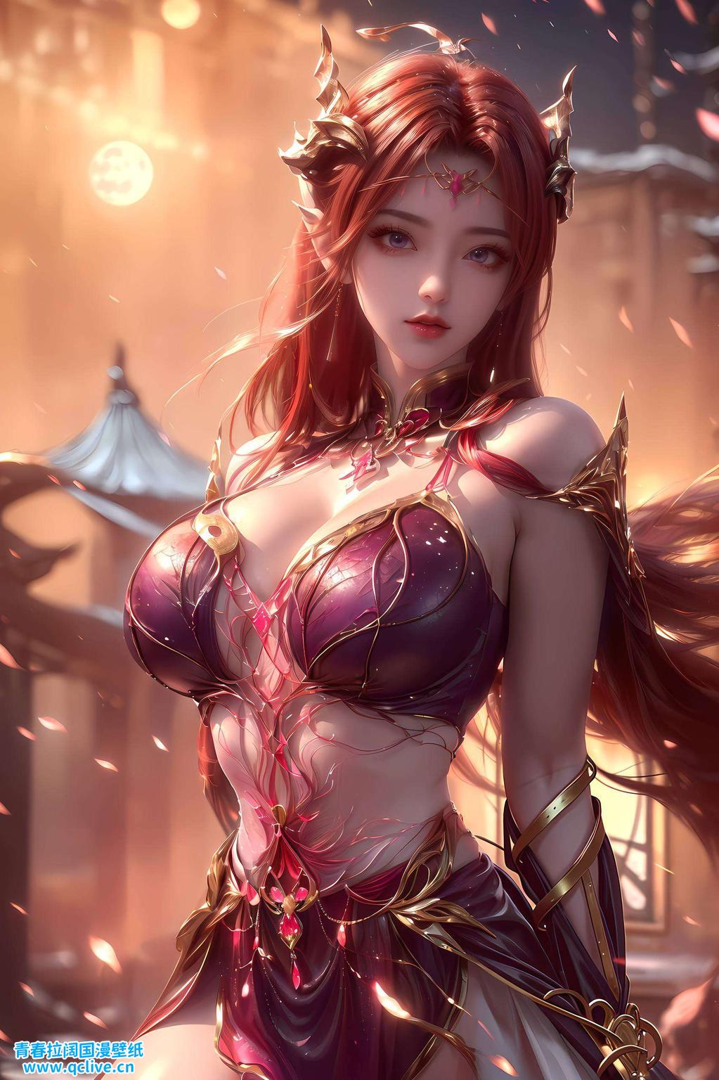 她是妖夜中的小美女她是你的专属国漫女神