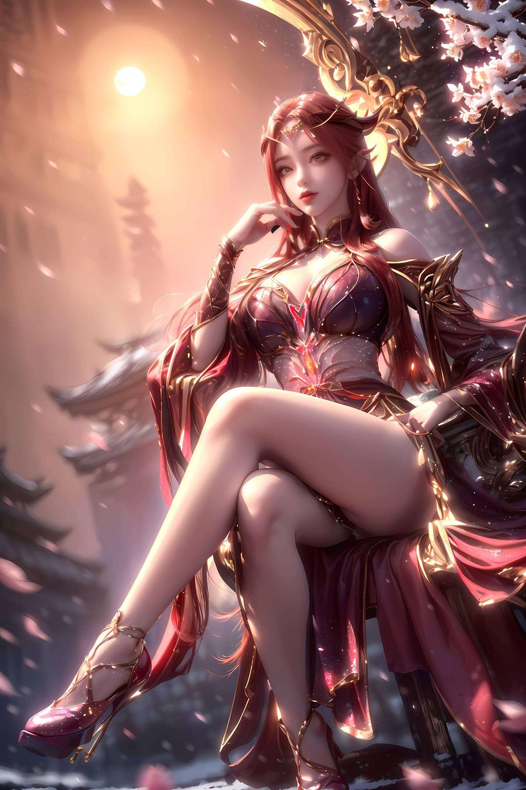 细腻的国漫画风妖夜唯美壁纸