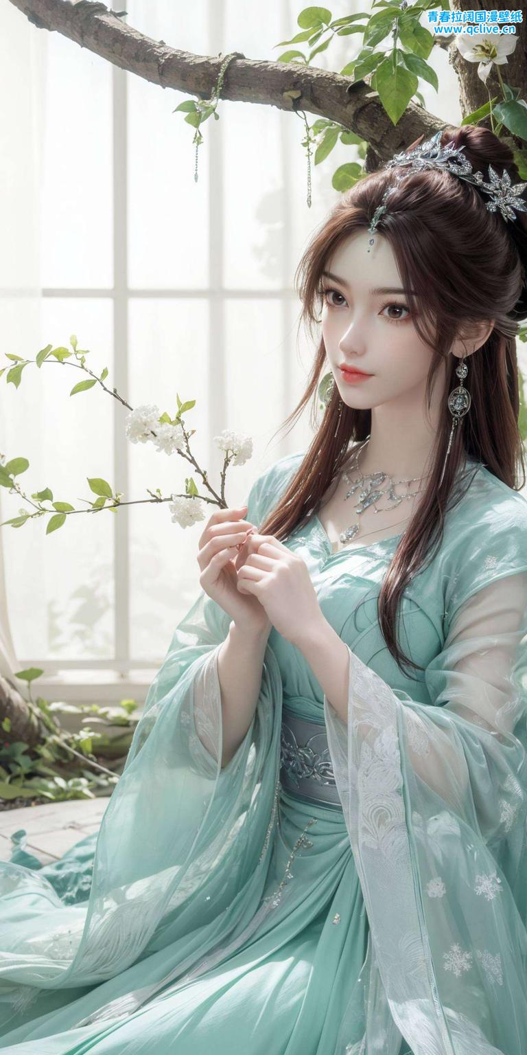 紫色几何ipad壁纸女生专属！以AI素材叶倾仙变装为灵感探索国漫世界的奇幻之旅