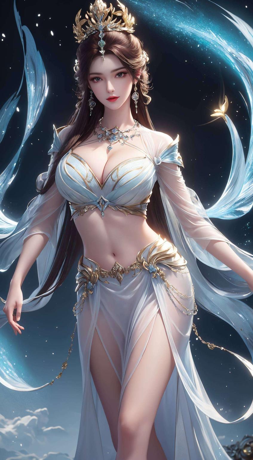 以国漫美女叶倾仙穿校服的高清形象为主题高清画质