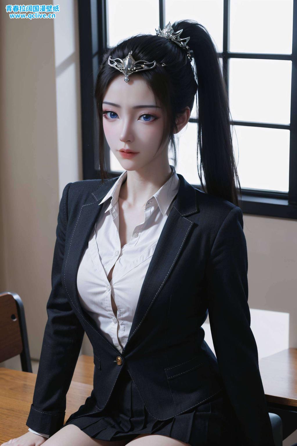 完美展现了她独特的气质细腻笔触勾勒出她的精致五官