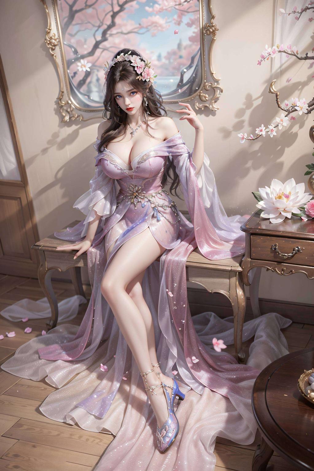 这款AI绘画角色笑容素材高清画质