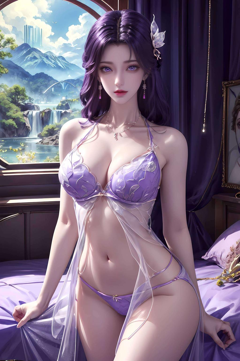 云曦眼神深邃在赛博朋克的霓虹闪烁中